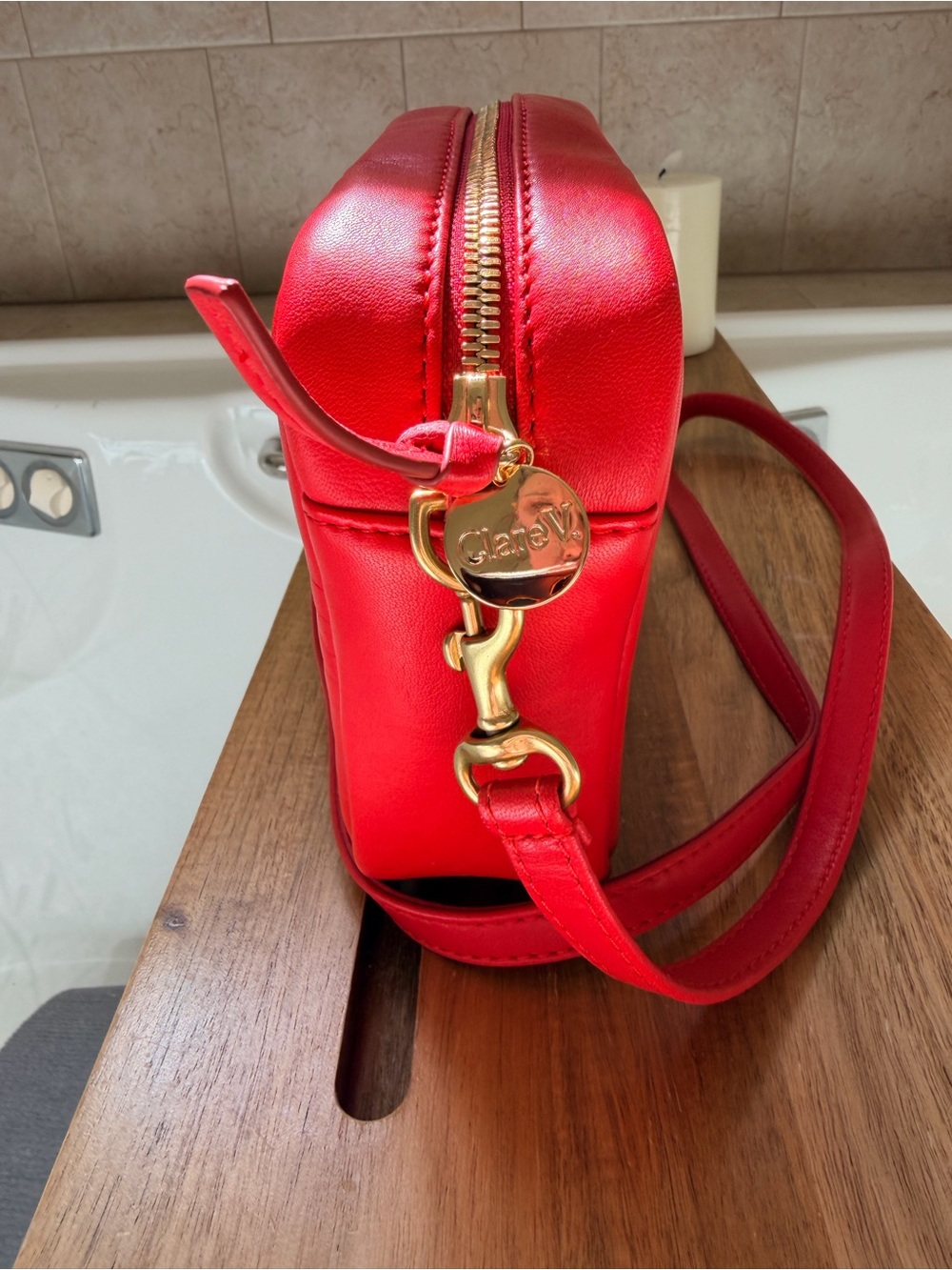 Clare V Midi Sac - Rouge Channel Quilted $325 - Picture 2 of 8